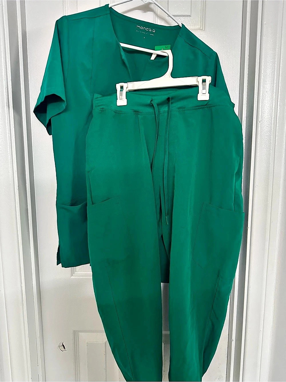 Mandala Green Scrub set Large top and Joggers
